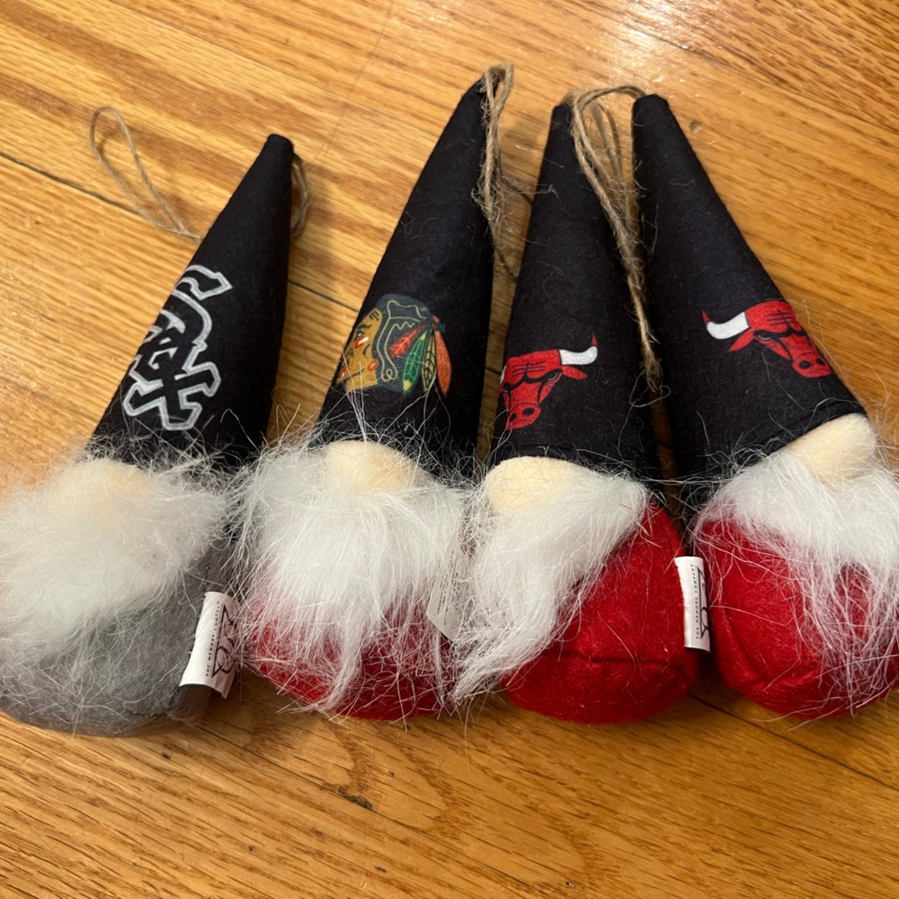 4 gnome ornaments